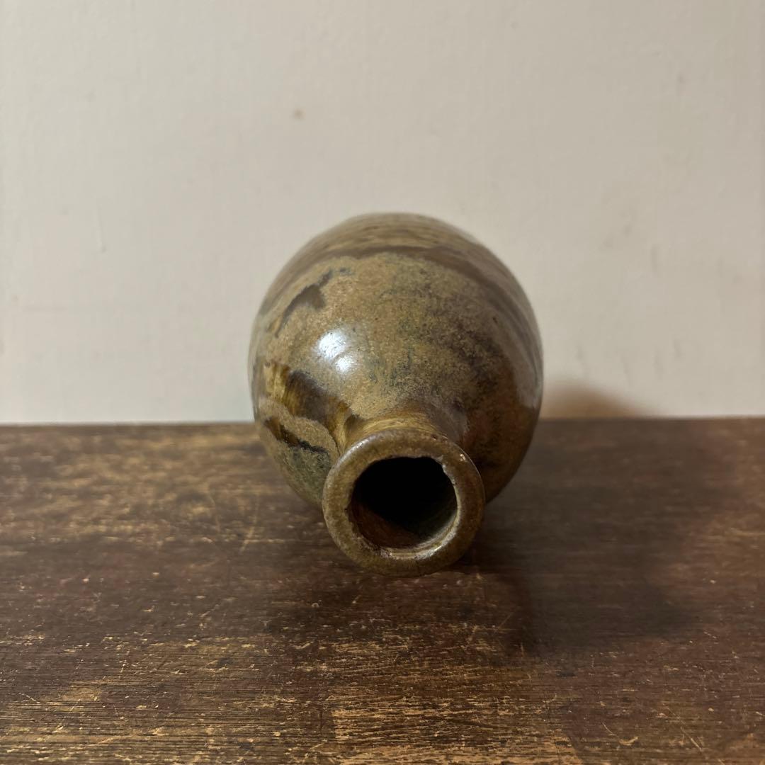 古い美濃　瀬戸徳利　江戸　明治　花入　酒器　アンティーク　古道具　花器　李朝