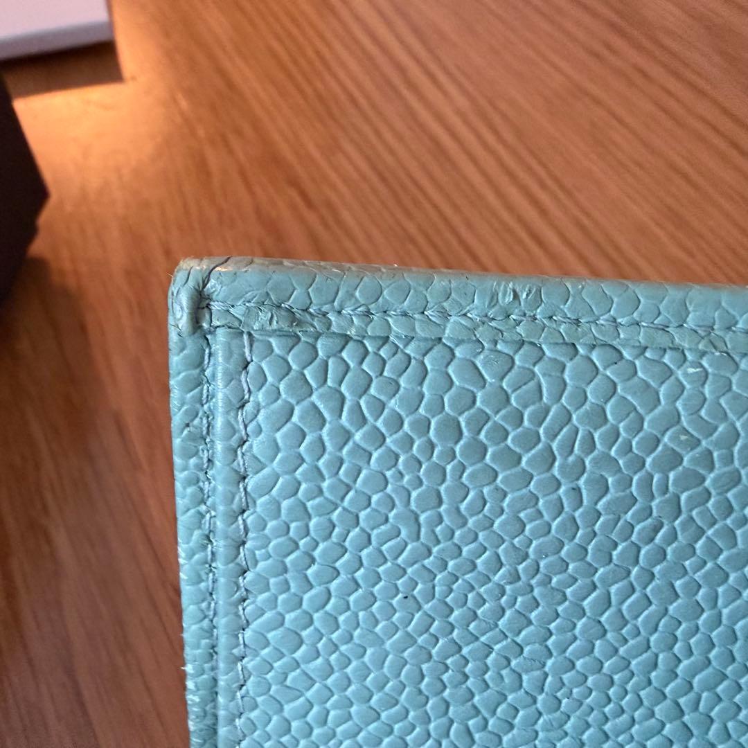 CHANEL ボーイシャネル 三つ折り財布 ミントグリーン