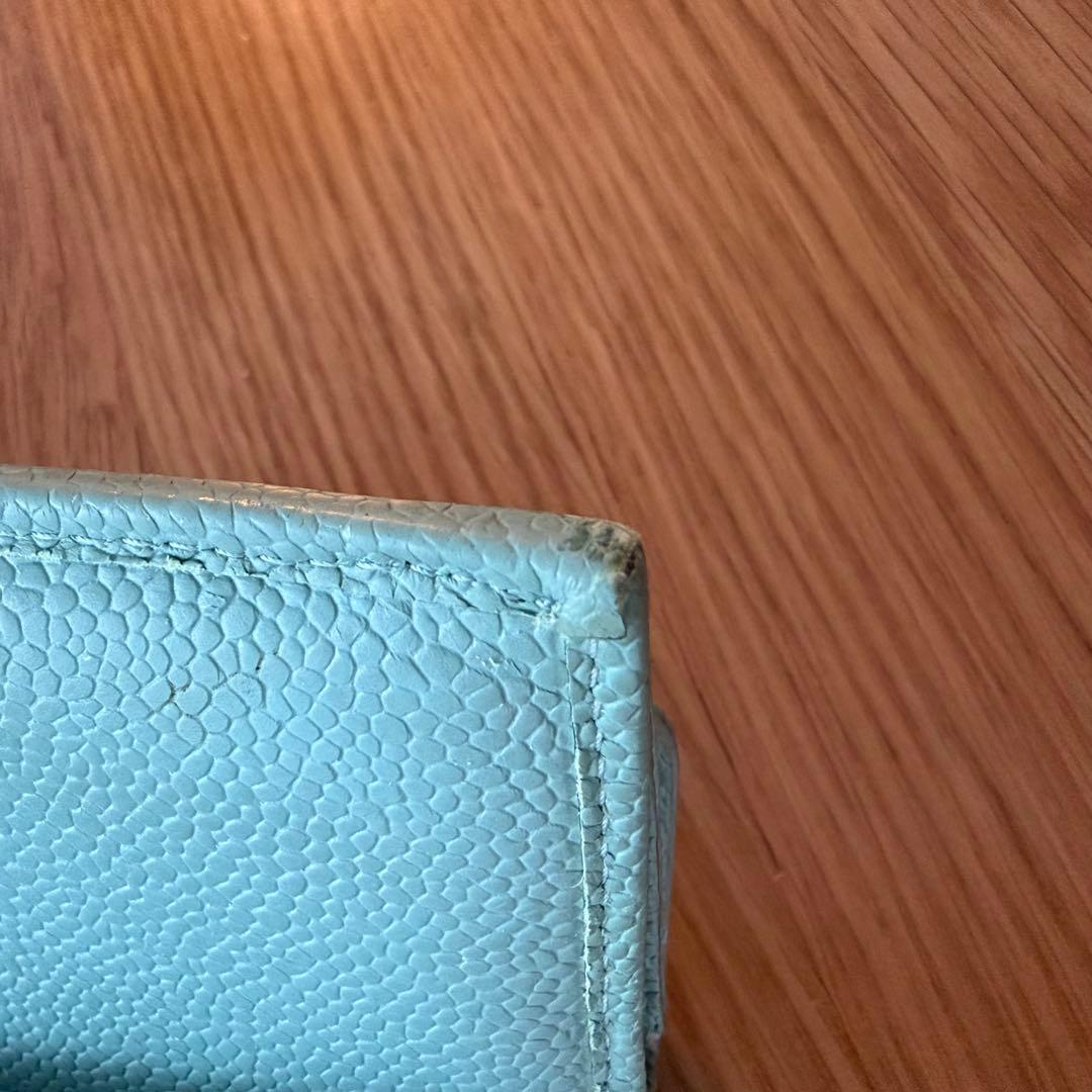 CHANEL ボーイシャネル 三つ折り財布 ミントグリーン