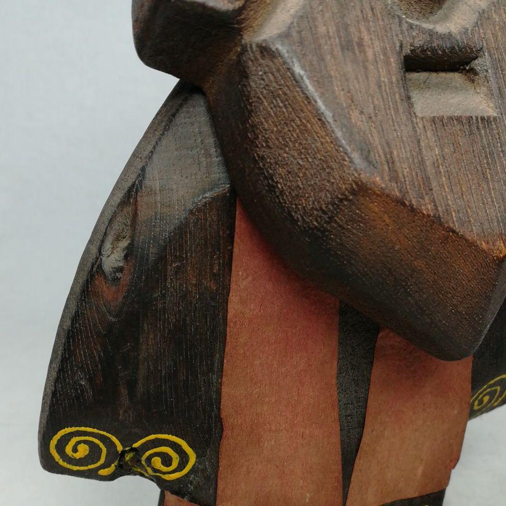 アイヌ彫 木彫 彫刻 民族衣装 ニポポ コロポックル コロボックル 人形 置物