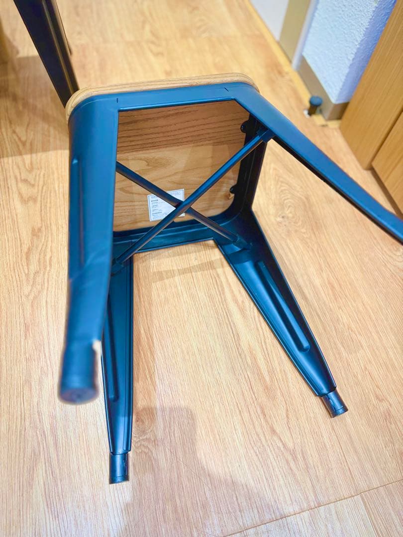 LOWYA ロウヤ 天然木使用 スチールチェア 4脚