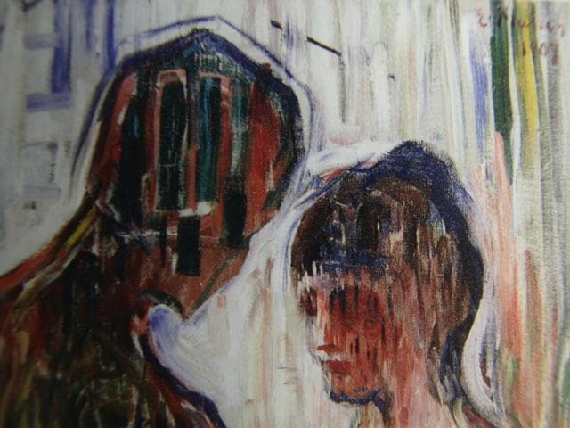 ムンク、『アモールとプシュケ』、希少な画集より、新品高級額