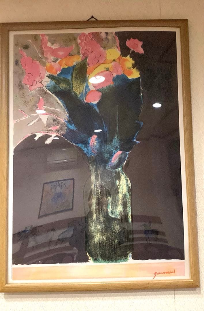 ☆送料込☆ 【リトグラフ／花 絵画】 ✰︎ 大型 ✰︎ フランス製