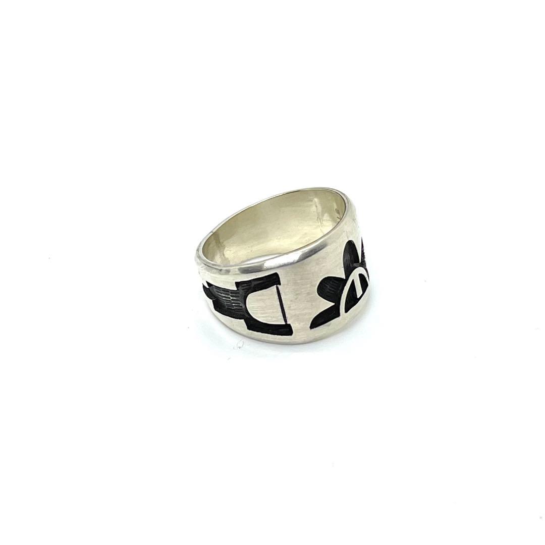 ●ホピ族・レオン ロマキマ作●オーバーレイ・ハーフサン●シルバーリング●925