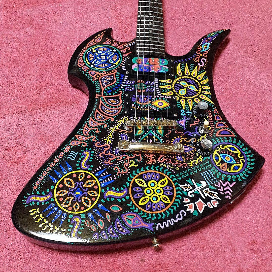 良．美品】hideモデル/MG-480X PAINT/サイケ。モッキンバード。 良・美