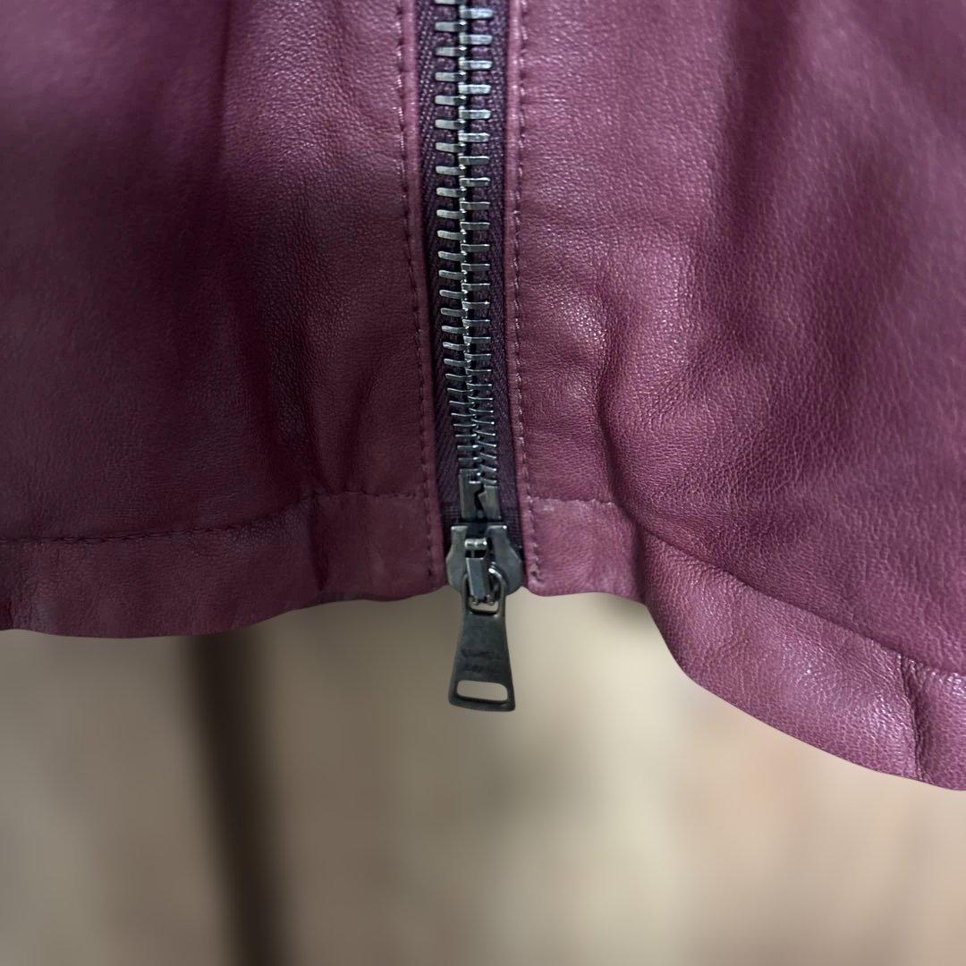 ジョルジオブラット バーガンディ レザー シングルライダース