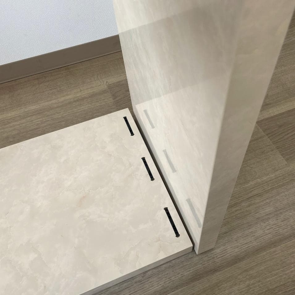 テーブル 中 大理石調デスク 大理石風 ホワイト 白