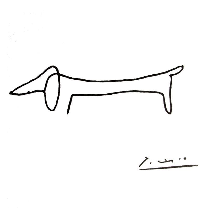 額装済/犬（パブロ ピカソ）