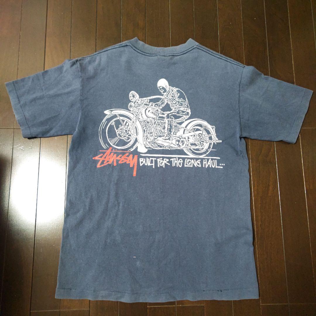 90年代 OLD STUSSYオールド ステューシー 紺タグ ハーレー Tシャツ
