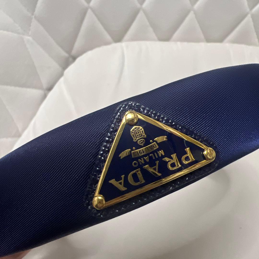 【美品】PRADA プラダ　ヘッドバンド　カチューシャ　Re-Nylon