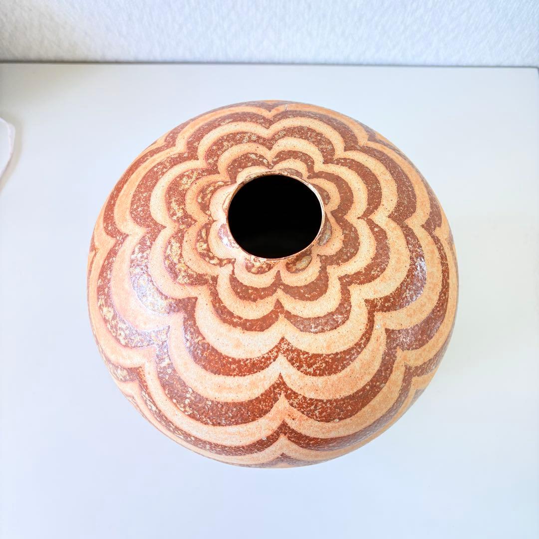 ゲルト・クナッパー 波模様花瓶 壺 花器 Gerd Knapper 秀作