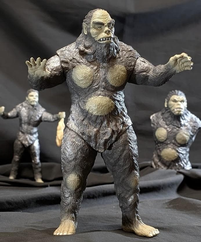 獣人雪男（エクスプラス）ソフビ 親子２体セット＋ＮＧ版頭胴体部アタッチメント