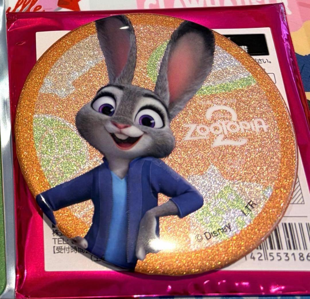 ズートピア2 コラボカフェ ビッグホロ缶バッジ ジュディ ピンバッジ