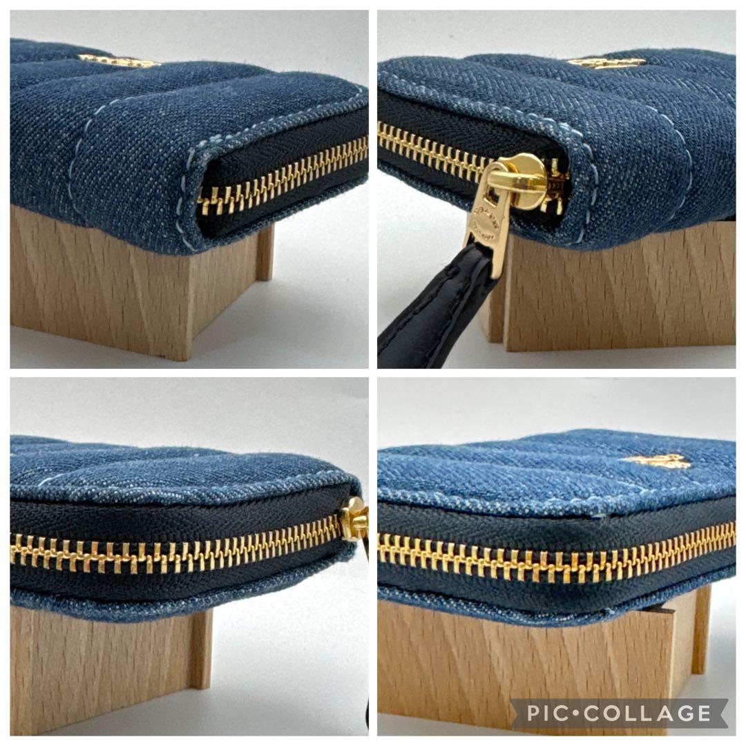 未使用　COACH デニム ジップアラウンド ケース コンパクト財布