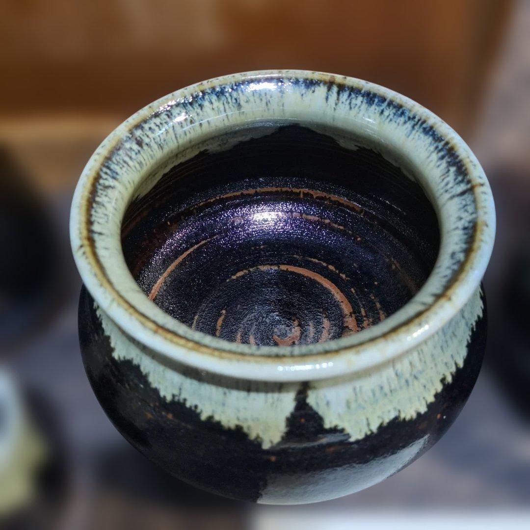 茶道具 三代金作 土物茶陶 水指□唐津焼 三代金作 海老手 土物茶陶 瓜型 お