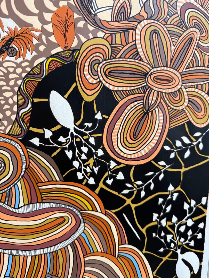 ギンギンガラ、ドリス。 (1946–1999) 【砥石と樹皮】限定28/95 切断