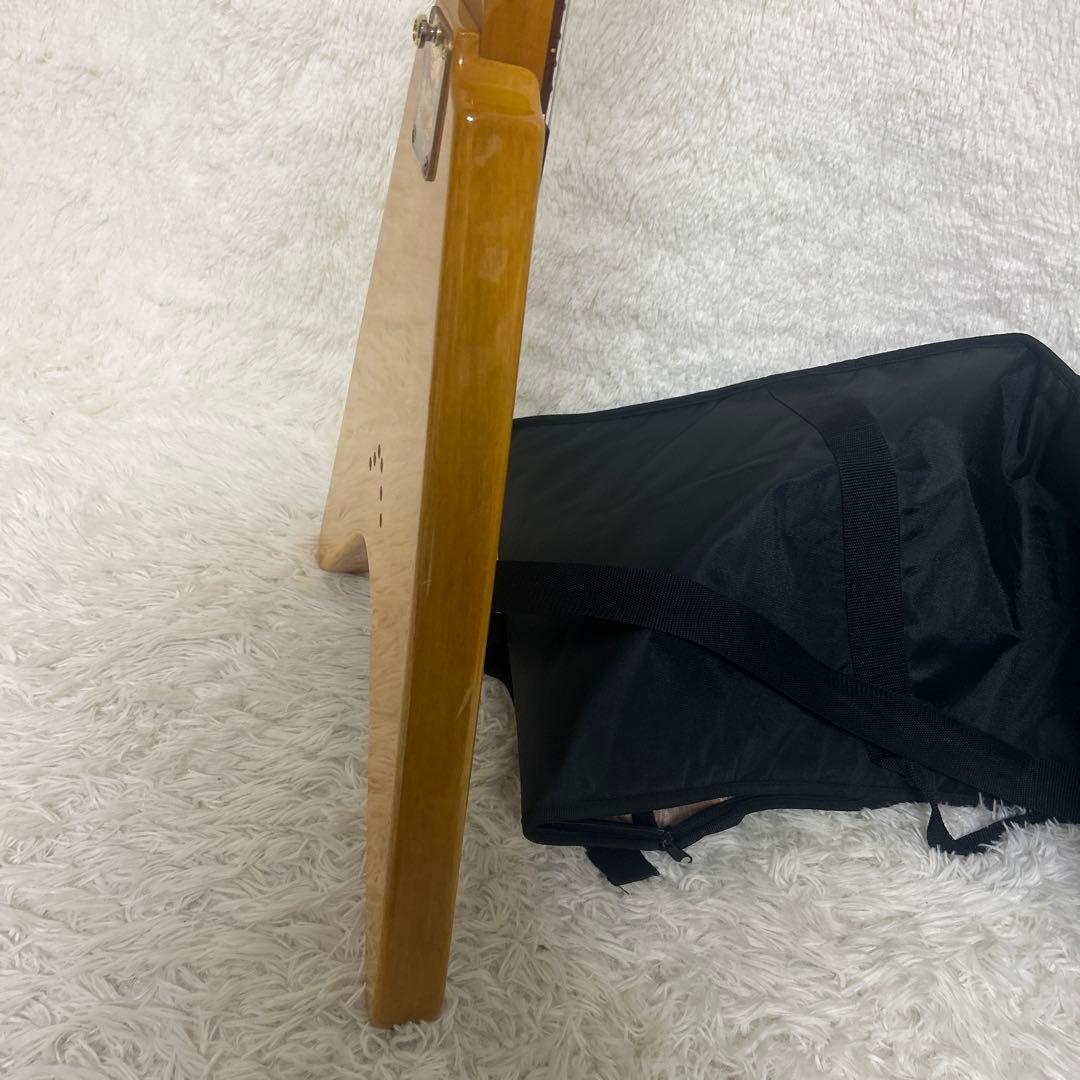 メンテナンス済】バークレイ フライングV エレキギター イエロー