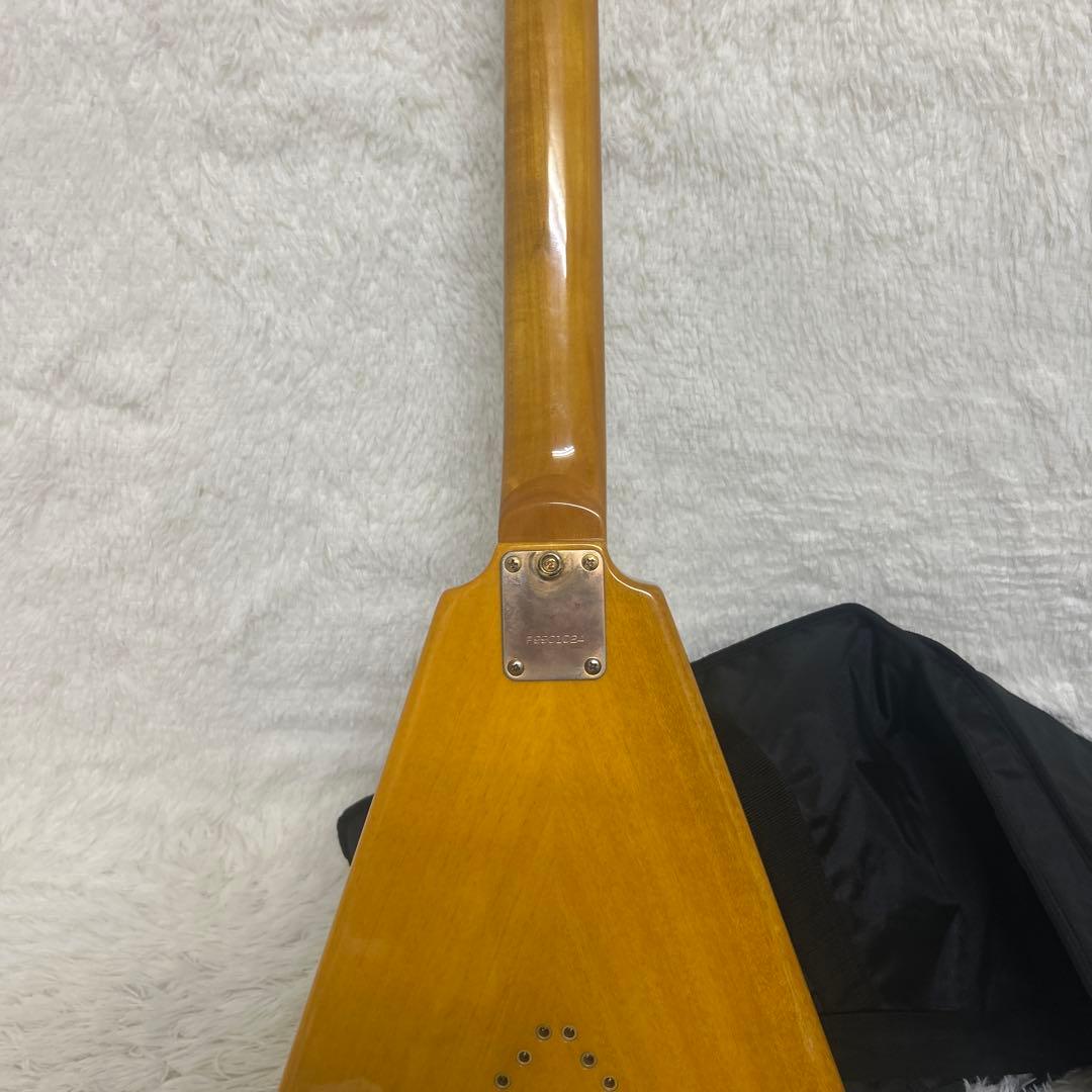 メンテナンス済】バークレイ フライングV エレキギター イエロー