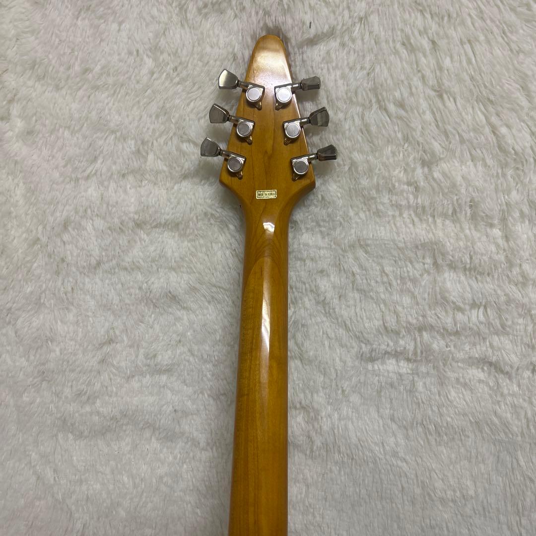 メンテナンス済】バークレイ フライングV エレキギター イエロー