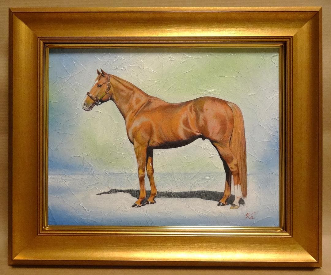 上鈴木正一 油彩画 F6号『オルフェーヴル号立ち姿』ウルス様のオーダー