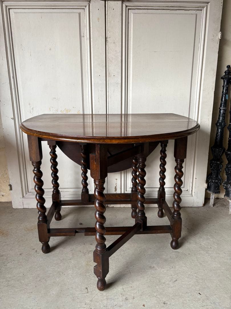 オークバタフライテーブル/ゲートレッグテーブル