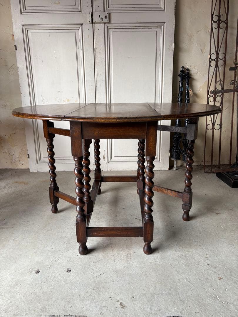 オークバタフライテーブル/ゲートレッグテーブル