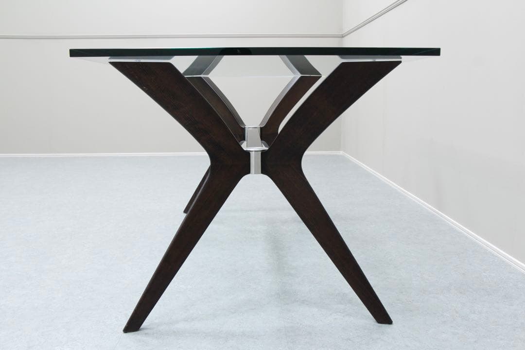 【極美品】 Calligaris カリガリスTOKYO ガラスダイニングテーブル