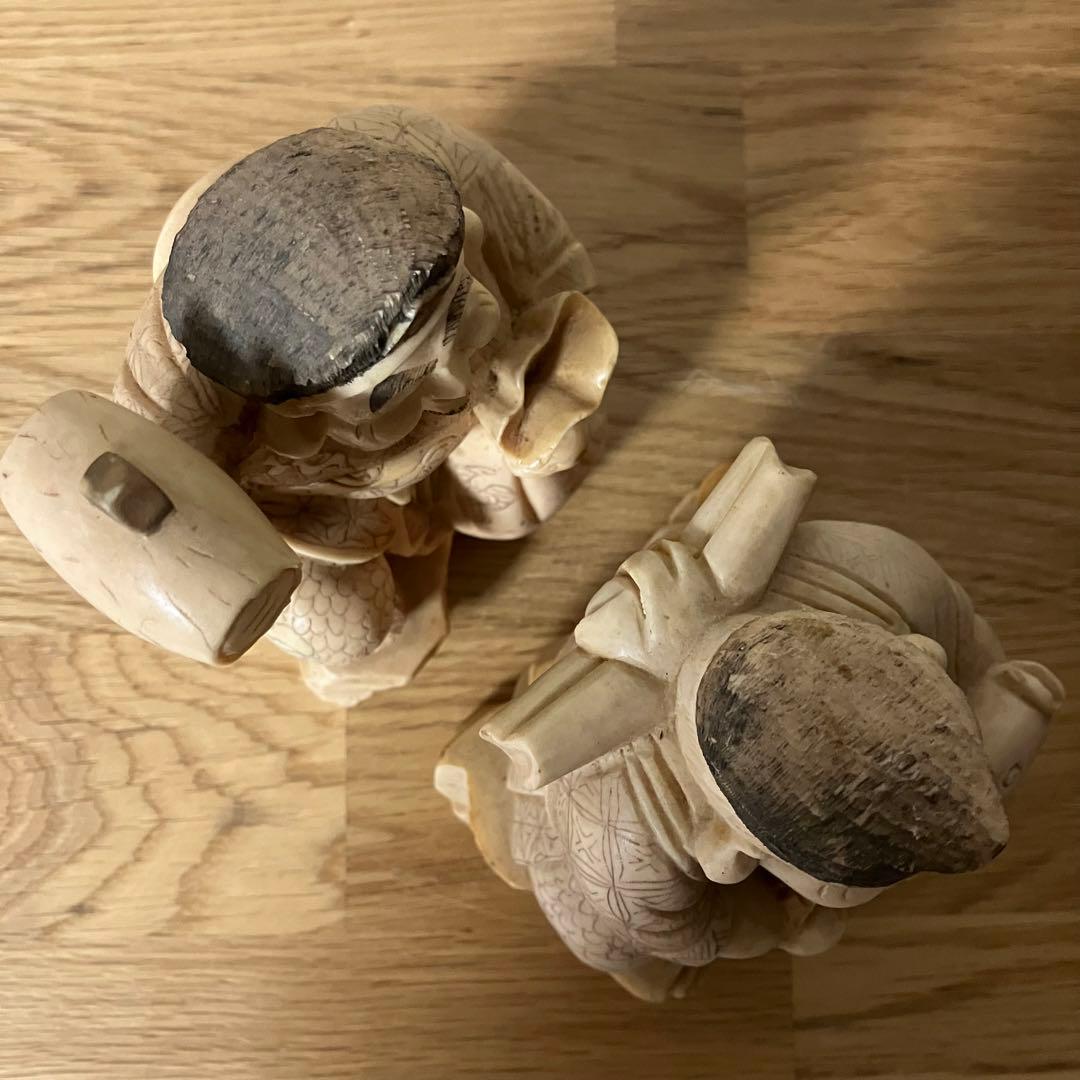 恵比寿様 大黒天様 縁起物 置物 練り物 - メルカリ