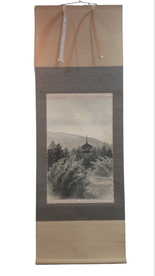 (611*Z292)絵画 掛軸 日本画掛軸 良徳 水墨 茶掛、書 骨董