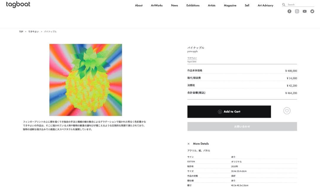 △サイケデリック▽Deki Yayoi△できやよい▽『パイナップル 』△幸運