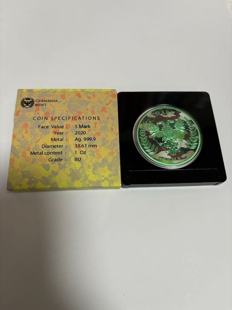 2020 ドイツ ゲルマニア CAMOUFLAGE 純銀1オンス銀貨