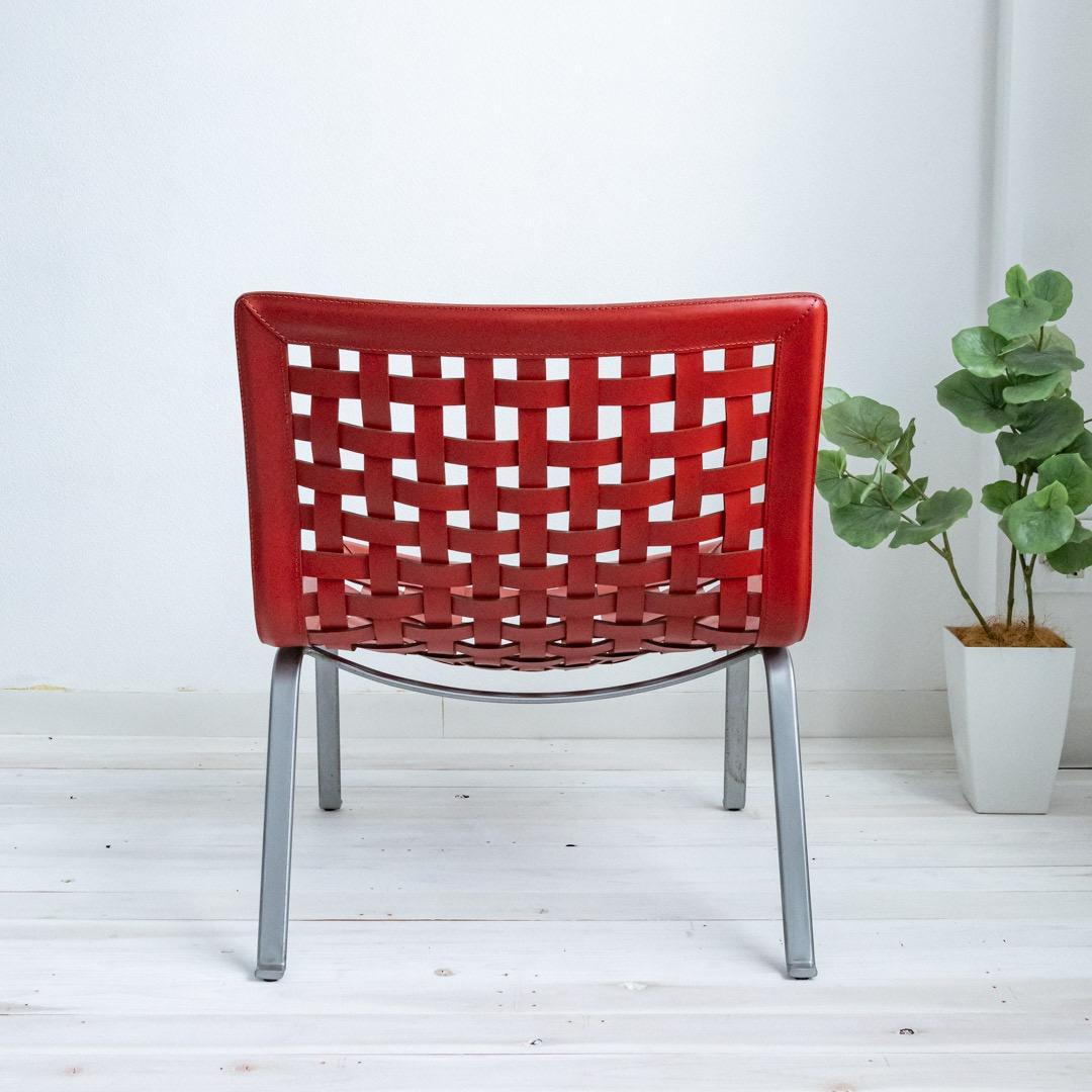 FASEM（ファセム）本革ネットチェアー　レッド