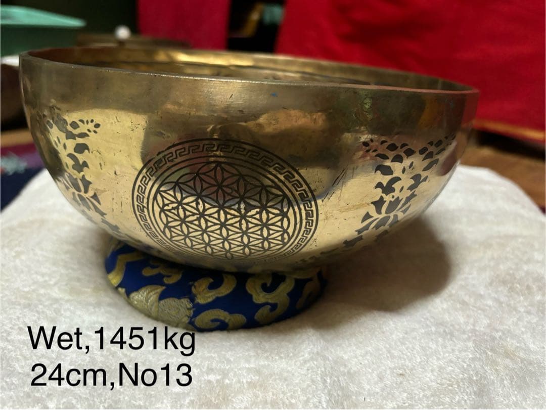 no13 チベット産 シンギングボウル 新品 チベタンボウル 24cm - メルカリ