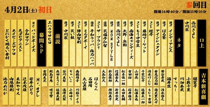 吉本「伝説の一日」手ぬぐい（非売品）