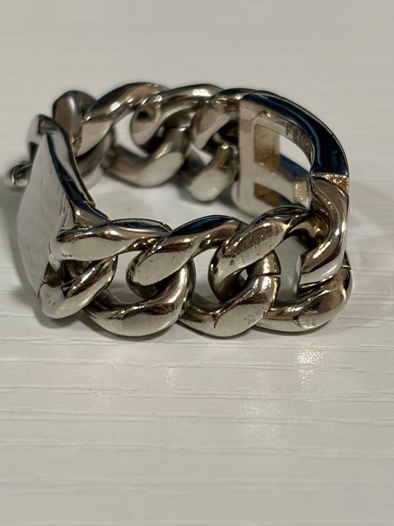 FENDI フェンディ チェーンリング バゲット FFシルバー ロゴSsize