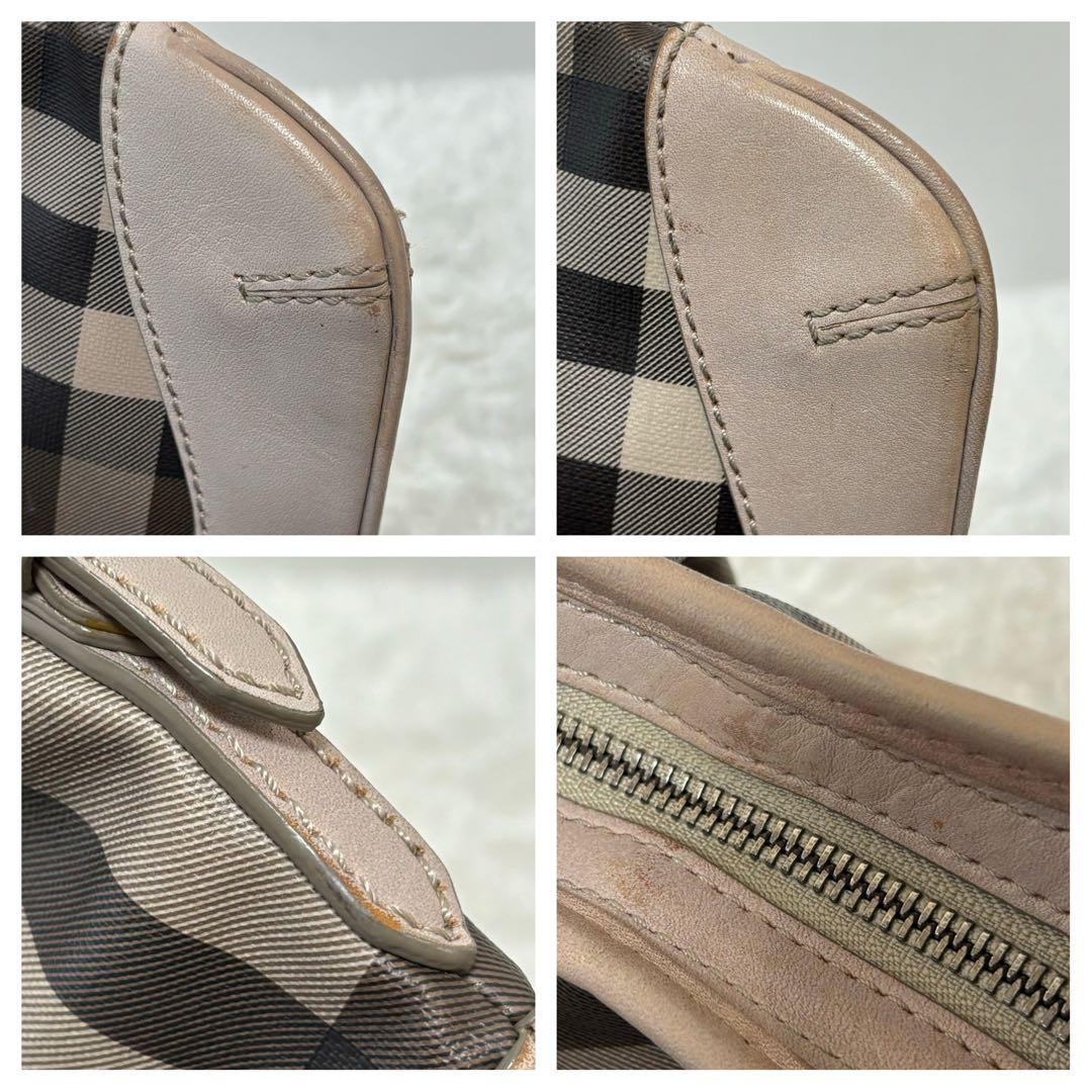 【美品】 バーバリー ショルダーバッグ 斜め掛け スモークドチェック