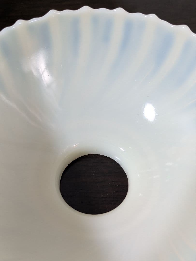 マクベス・エバンス モナックス ミルクガラス リブデザインランプシェード