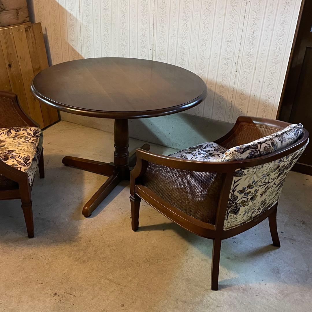 【直接引渡し】 飛騨産業 キツツキ 木製ラウンドテーブル