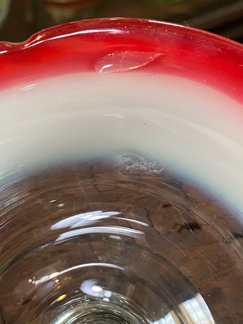 専用です。大正〜昭和初期 氷コップ 乳白色 赤と青 セット