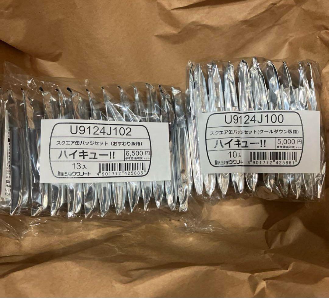 クールダウン おすわり 全種類セット ハイキュー スクエア缶バッジ