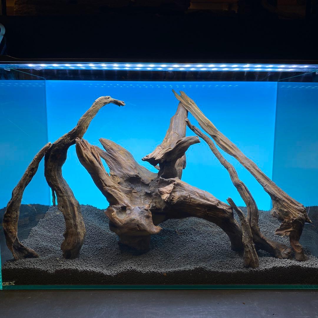 MRW-6691 赤系天然流木レイアウトセット 60cm水槽用流木 アクアリウム