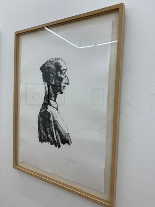 舟越桂「言葉で描かれた地図」リトグラフ 限定30 1994年