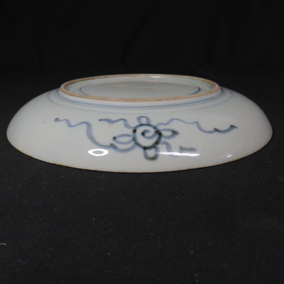 古伊万里 中皿 染付 4枚 甘手 蛤チップ 歪み 貫入 獅子 江戸 - メルカリ