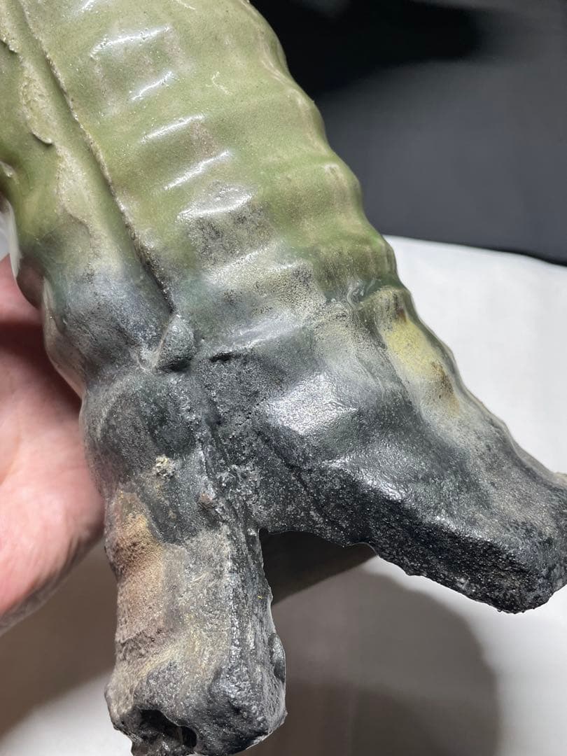 美濃焼。名作家。山田 正和。花器。超美品。舊家蔵出し。茶道具。華道具。