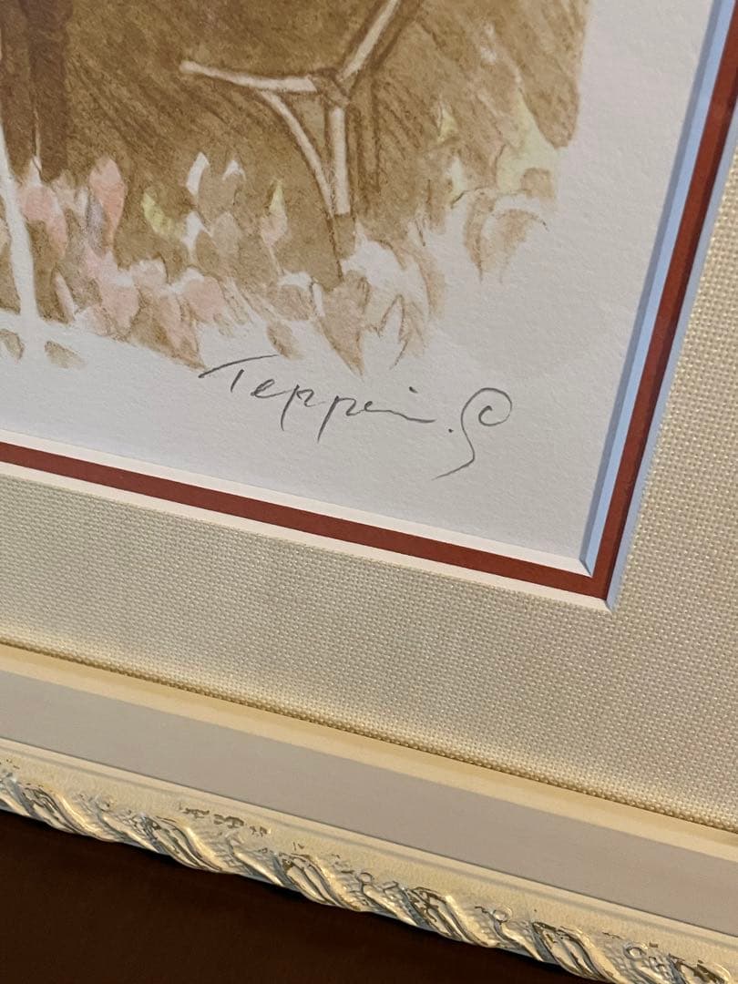 【証明書付】笹倉鉄平　「はちみつ色の微笑み」　シルクスクリーン　額縁入り