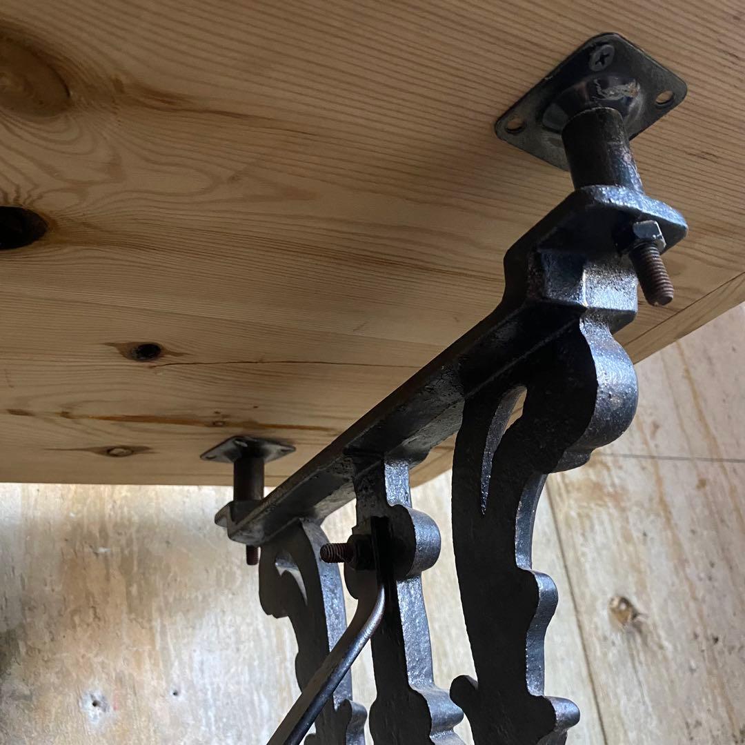 フランスヴィンテージ 鉄脚×古材 アンティークテーブル カフェテーブル