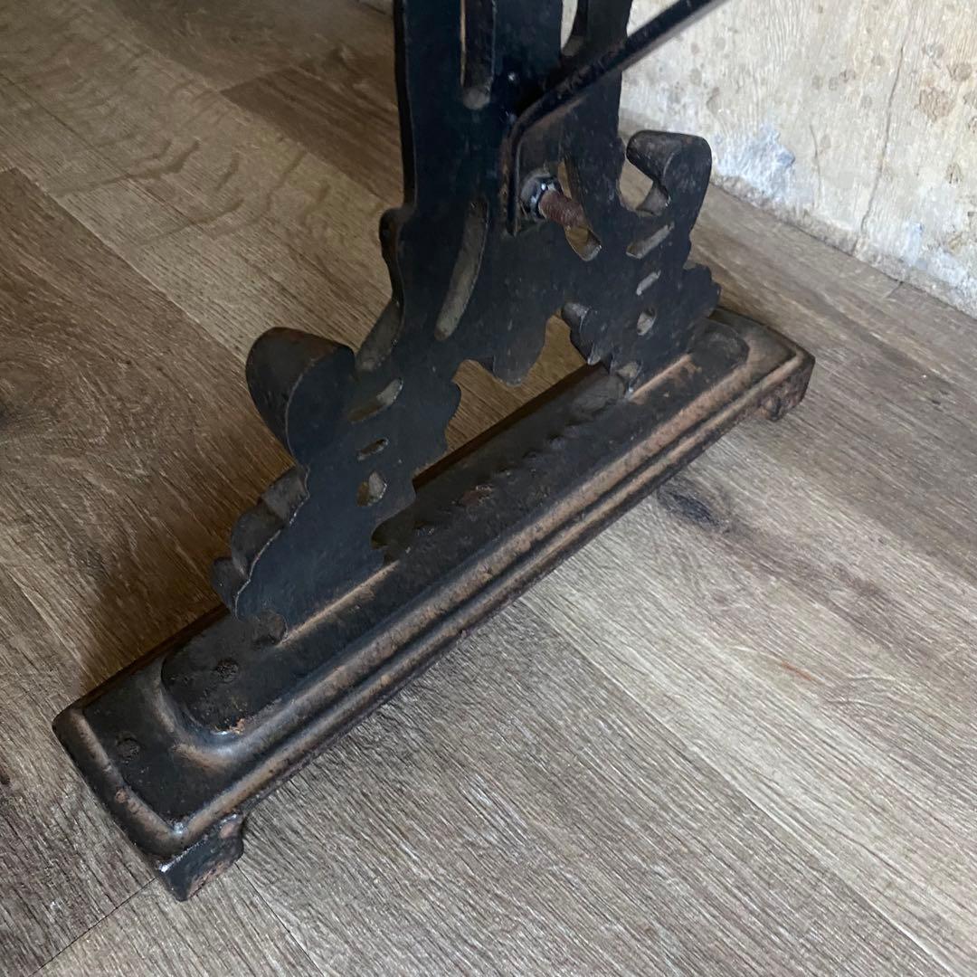 フランスヴィンテージ 鉄脚×古材 アンティークテーブル カフェテーブル