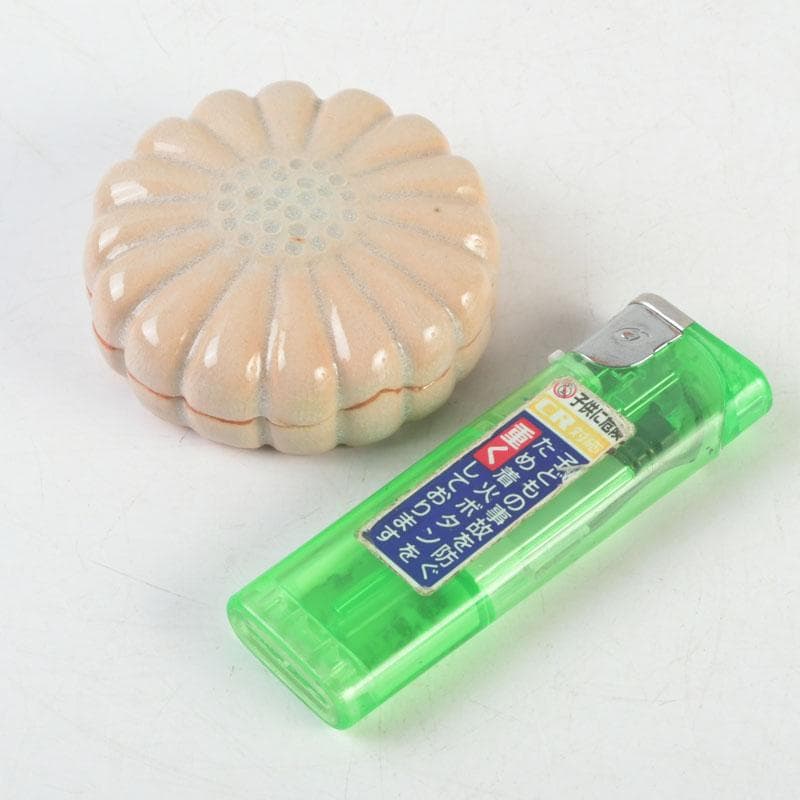 茶道具 萩焼 増野陶花作 花香合 共箱 V 9720