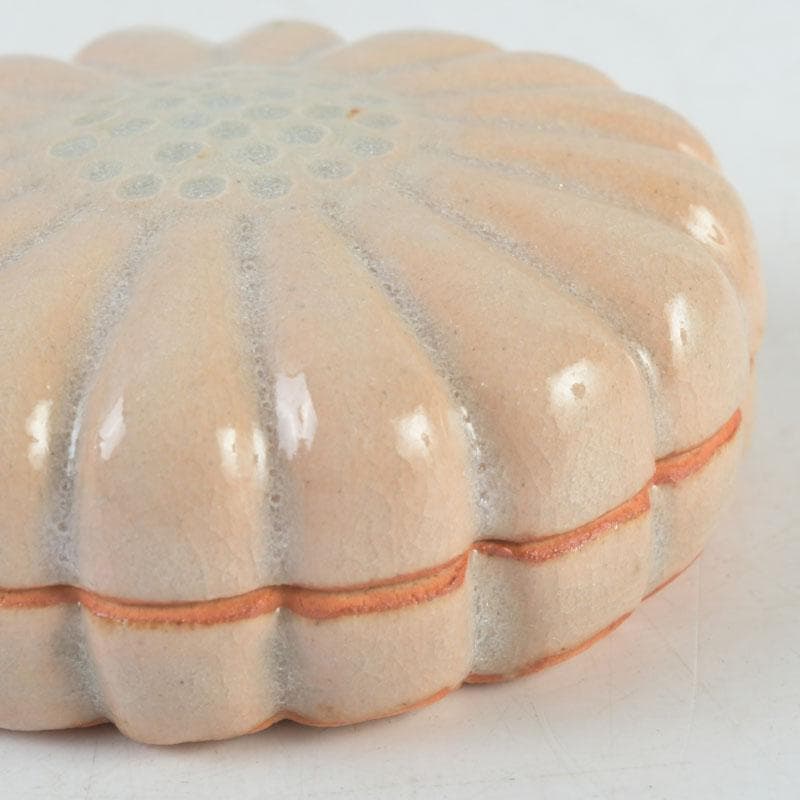 茶道具 萩焼 増野陶花作 花香合 共箱 V 9720