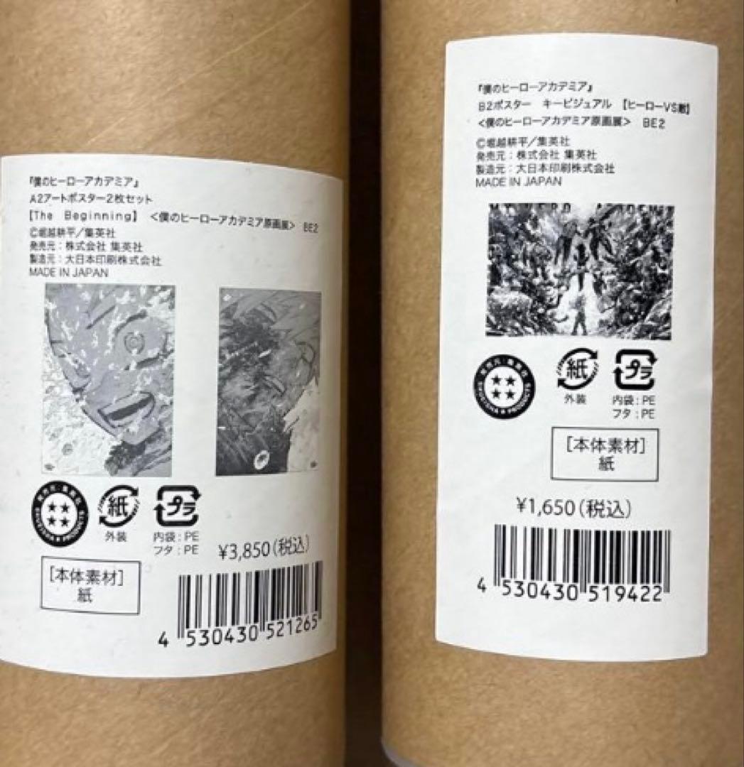 ヒロアカ僕のヒーローアカデミア　原画展　アートポスター 僕のヒーローアカデミア 原画展 ヒロアカ ポスター 2個セット 堀越耕平